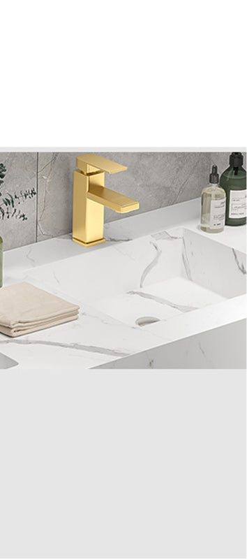 Glam Vanity Set Quartz Top Standalone Cabinet and Mirror Space Saver Vanity Clearhalo 'Bathroom Remodel & Bathroom Fixtures' 'Bathroom Vanities' 'bathroom_vanities' 'Home Improvement' 'home_improvement' 'home_improvement_bathroom_vanities' 0738C05F-249C-49B5-B881-9267D2D1482B