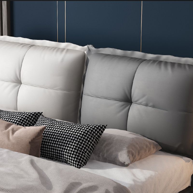 Festes Farbpaneel Bett Mitte des Jahrhunderts modernes festes Holzstandard mit Kopfteil