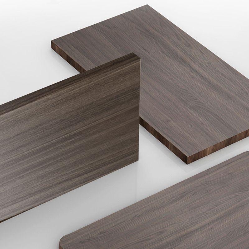 Escritorio de escritura de madera moderno escritorio de trineo marrón para la oficina