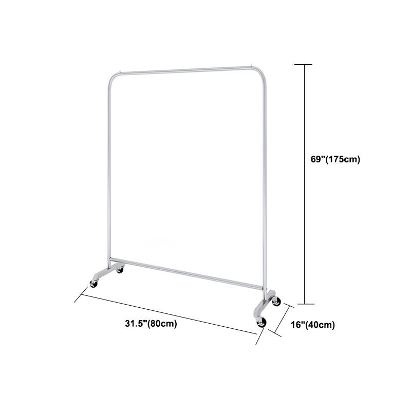 Silver Coat Hanger Style Industrial Hanging Rail Free Stage Roomer