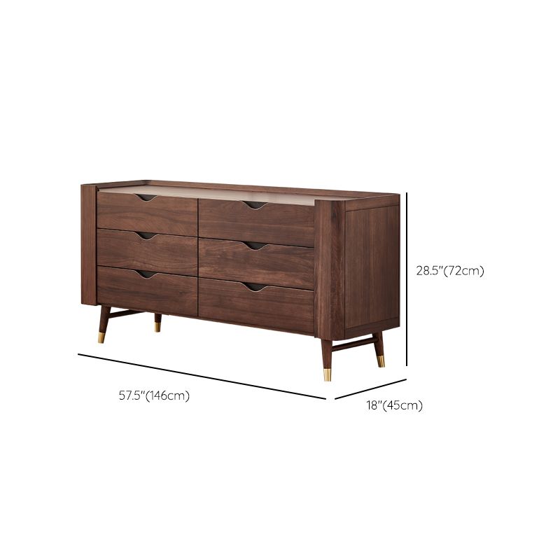 Mid-Century Modern Brown Accent Chest with 6 Soft Close Drawers Clearhalo 'Cabinets & Chests' 'cabinets_chests' 'furn' 'furn_cabinets_chests' 'Furniture' 'Living Room Furniture' 1200x1200_128b3e84-fa25-4e72-8bda-27a9792506e0