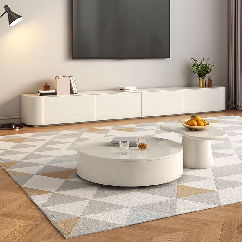 Piedistallo rotondo 1-cavo moderno moderno 2 pezzi tavoli da bunch per camera da letto