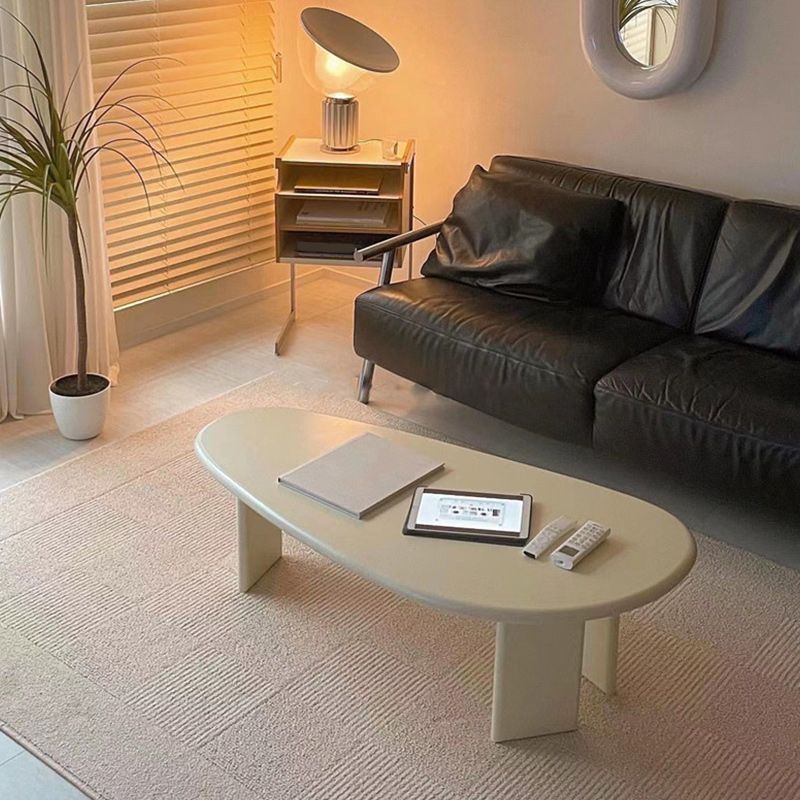 3 Legs Coffee Table Wooden Free Form Coffee Cocktail Table in Cream Clearhalo 'Coffee & Accent Tables' 'Coffee Tables' 'coffee_tables' 'furn' 'furn_coffee_tables' 'Furniture' 'Living Room Furniture' 1200x1200_1b5920d3-5d30-4dd3-8d00-24eed395ca7b