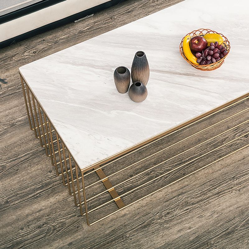 Rahmen Basis Couchtisch rechteckige Goldmetall -Cocktailtisch