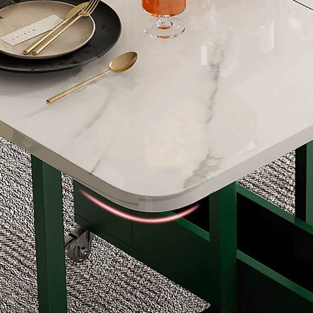 Rectangle Mid-Century Modern Dining Table Drop-Leaf Table with Metal Base Clearhalo ' dining_table' 'Dining Tables & Seating' 'Dining Tables' 'furn' 'furn_dining_table' 'Furniture' 'furniture_dining_table' 'Kitchen & Dining Furniture' 'kitchen&dining_furn' 'kitchen' 'kitchen_dining_table' 1200x1200_1c4e1e66-ff27-4f8c-8140-ad6f20e4ee88