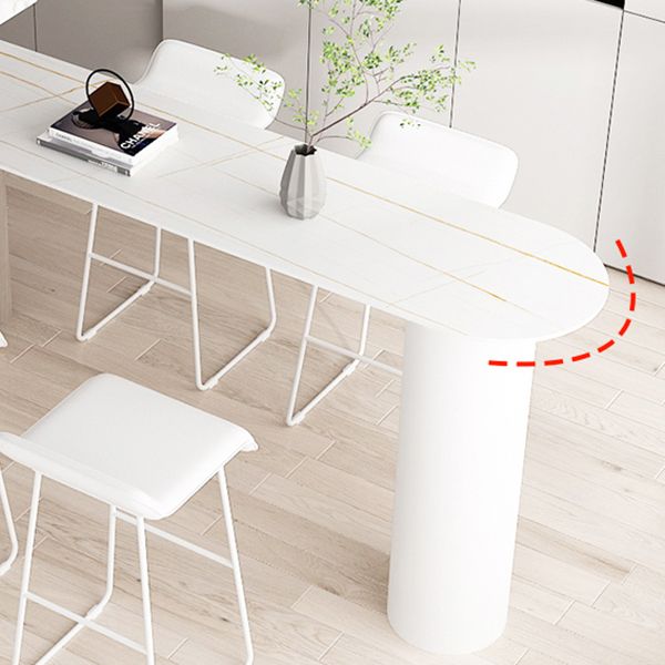 Industrial 41.3"H Bar Table Faux Marble White Top Specialty Bistro Table Clearhalo 'Bar Furniture' 'Bar Tables' 'bar_tables' 'furn' 'furn_bar_tables' 'Furniture' 'furniture_bar_tables' 'Kitchen & Dining Furniture' 'kitchen&dining_furn' 'kitchen' 1200x1200_1db1e230-d2cd-4a4e-bb43-94205f94ccc5