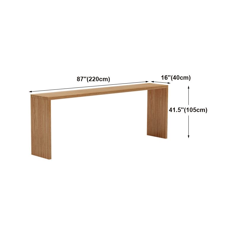 Light Brown Industrial Style Bar Table Solid Wood Indoor Casual Bar Table Clearhalo 'Bar Furniture' 'Bar Tables' 'bar_tables' 'furn' 'furn_bar_tables' 'Furniture' 'furniture_bar_tables' 'Kitchen & Dining Furniture' 1200x1200_2390e675-7e2b-4bbf-b7ee-ce2d42482020