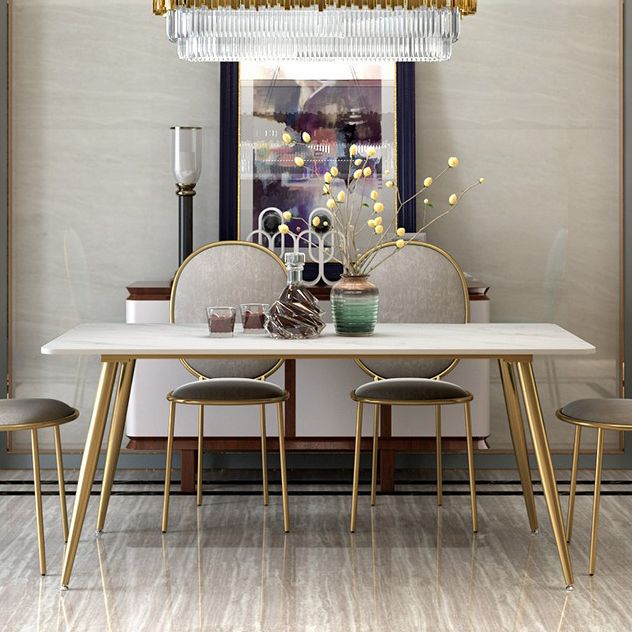 Metal Traditional Luxury Rectangle Indoor Table Sintered Stone Table with Legs Clearhalo ' dining_table' 'Dining Tables & Seating' 'Dining Tables' 'furn' 'furn_dining_table' 'Furniture' 'furniture_dining_table' 'Kitchen & Dining Furniture' 'kitchen&dining_furn' 'kitchen' 'kitchen_dining_table' 1200x1200_27ae9f23-7882-407e-9044-2d8ec027006f