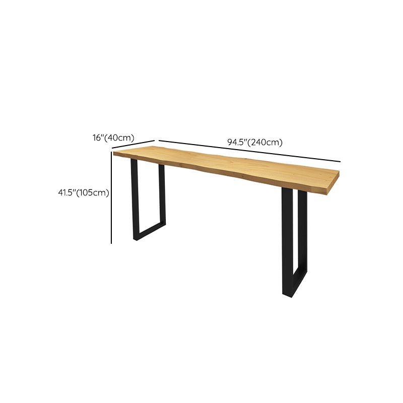 Moderne terrasstaaf tafel massieve houten aanrechte eettafel