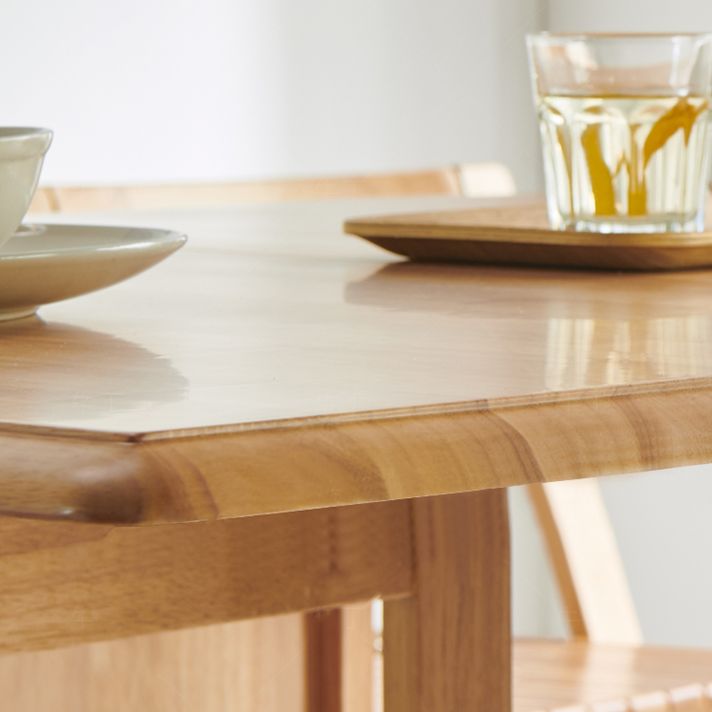 Mid-Century Modern Rectangle Dining Table Rubberwood Solid Wood Drop-Leaf Table Clearhalo ' dining_table' 'Dining Tables & Seating' 'Dining Tables' 'furn' 'furn_dining_table' 'Furniture' 'furniture_dining_table' 'Kitchen & Dining Furniture' 'kitchen&dining_furn' 'kitchen' 'kitchen_dining_table' 1200x1200_393c5b74-cf2c-4315-871f-ae915c8974d7