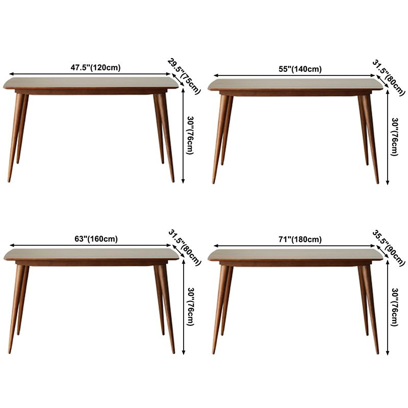 Rectangle Modern Style Dining Table Brown Tone Fixed Table with Solid Wood Clearhalo ' dining_table' 'Dining Tables & Seating' 'Dining Tables' 'furn' 'furn_dining_table' 'Furniture' 'furniture_dining_table' 'Kitchen & Dining Furniture' 'kitchen&dining_furn' 'kitchen' 'kitchen_dining_table' 1200x1200_3a6fdb00-7dc0-449e-9c70-3b08d26c1afd