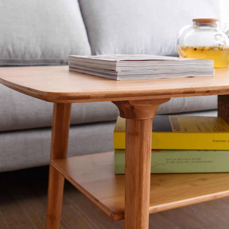 Cóctel de café de estilo escandinavo Mesa 4 Piernas de madera maciza mesa de café