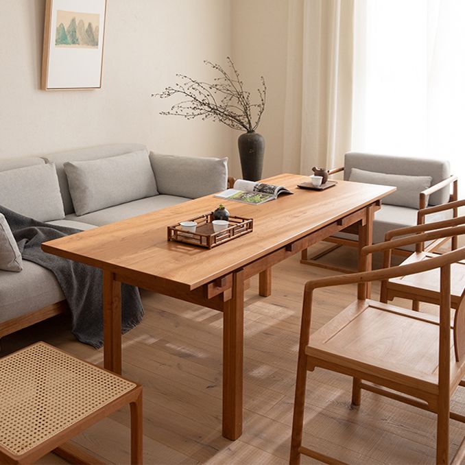 Cherry Wooden Table Rectangle Dining Table for Kitchen Dining Room Clearhalo 'Dining Tables & Seating' 'Dining Tables' 'dining_table' 'furn' 'furn_dining_table' 'Furniture' 'Kitchen & Dining Furniture' 1200x1200_44a348f6-13fa-4c4d-9990-a1d2183189af