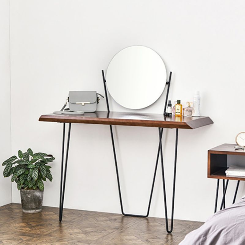 Grand Walnut Make-up Vanity 17.71" Wide Ash Vanity Tables Scandinavian Clearhalo 'Bedroom Furniture' 'furn' 'furn_makeup_vanities' 'Furniture' 'Makeup Vanities' 'makeup_vanities' 1200x1200_4c78a5ff-f28b-4402-b061-cd58fc2d2c15