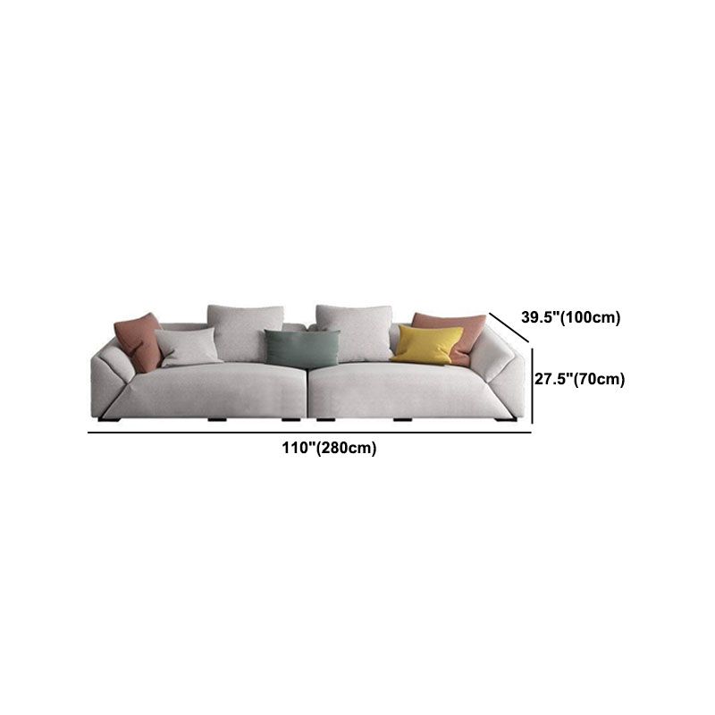 Modernism Tuxedo Arm Sofa Stain Resistant Fabric Sofa in Gray Clearhalo 'furn' 'furn_sofas' 'Furniture' 'Living Room Furniture' 'Sofa' 'sofas' 1200x1200_4c97dea7-3940-4516-949e-1076691bb080