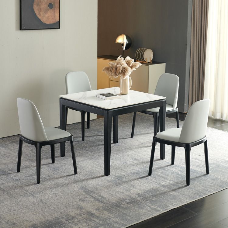 Industrial Square Shape White Table Sintered Stone Standard Dining Table for Kitchen Clearhalo ' dining_table' 'Dining Tables & Seating' 'Dining Tables' 'furn' 'furn_dining_table' 'Furniture' 'furniture_dining_table' 'Kitchen & Dining Furniture' 'kitchen&dining_furn' 'kitchen' 'kitchen_dining_table' 1200x1200_4cbbc7d6-9c07-48ab-bcb0-303e92499067