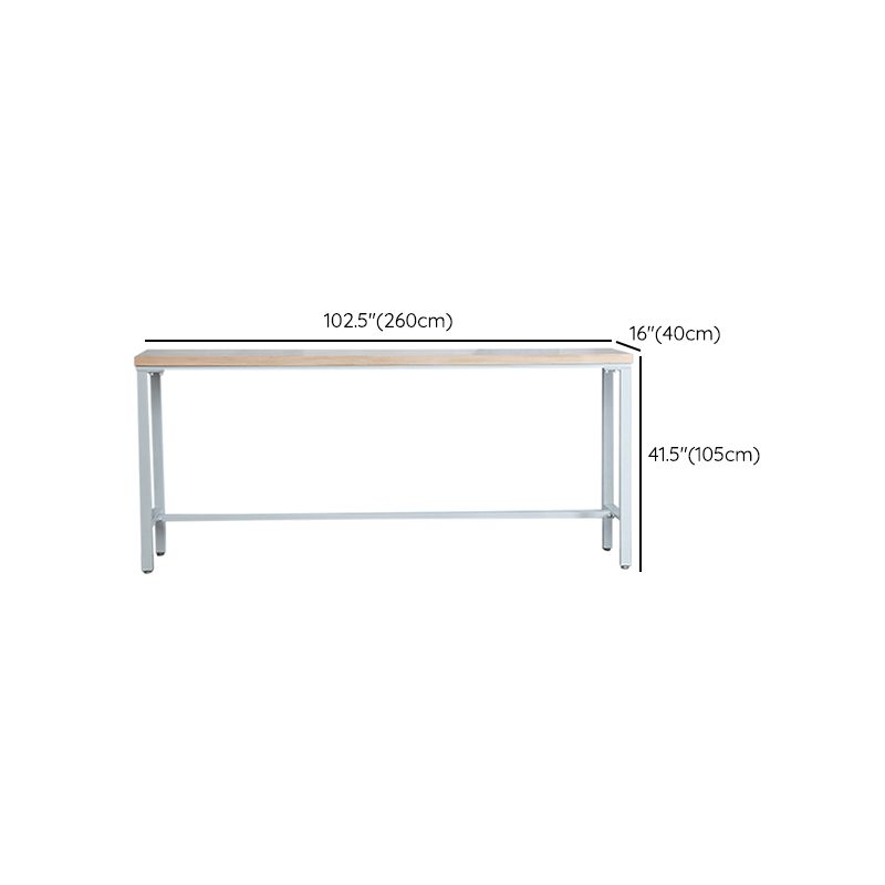 Modern massief houten rechthoekige balktafel voor de keuken eetkamer voor keuken.