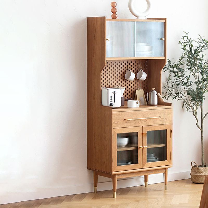 Wood Kitchen Buffet Server 70" Height 1-Drawer and 4-Door Dining Server Clearhalo 'buffet_sideboard' 'Buffets & Sideboards' 'furn' 'furn_buffet_sideboard' 'Furniture' 'Kitchen & Dining Furniture' 1200x1200_57ac9454-6816-4954-8d77-cf8d399e2ef0