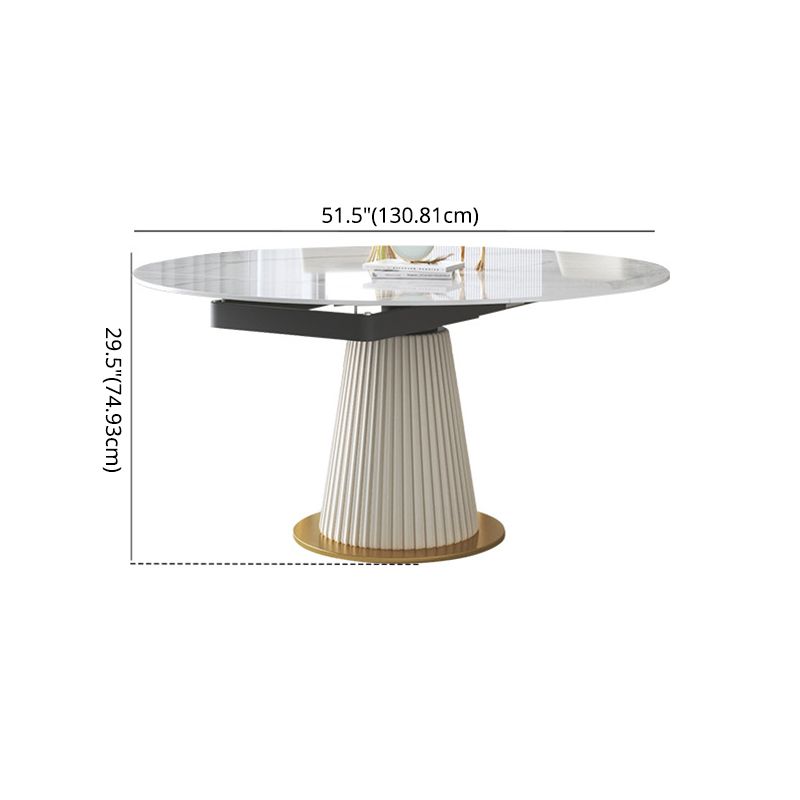 Modern Sintered Stone Dining Room Set with Round Top and Pedestal Base Dining Furniture Clearhalo 'Dining Room Sets' 'Dining Tables & Seating' 'dining_room_set' 'furn' 'furn_dining_room_set' 'Furniture' 'furniture_dining_room_set' 'Kitchen & Dining Furniture' 'kitchen&dining_furn' 'kitchen' 1200x1200_592eab9a-f864-47df-839c-f24820783437
