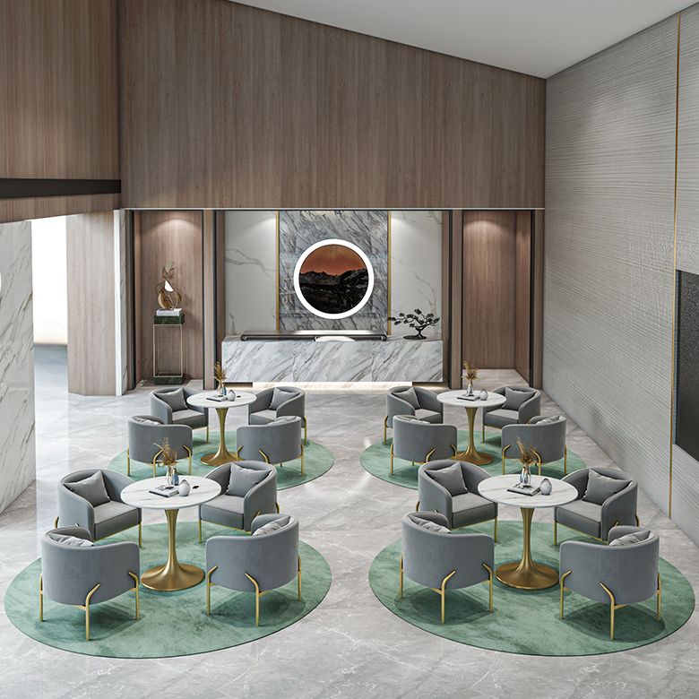 Scandinavian Style Sintered Stone Top Dining Set with Round Table Dining Furniture Clearhalo 'Dining Room Sets' 'Dining Tables & Seating' 'dining_room_set' 'furn' 'furn_dining_room_set' 'Furniture' 'furniture_dining_room_set' 'Kitchen & Dining Furniture' 'kitchen&dining_furn' 'kitchen' 1200x1200_5ad1d7d5-de67-4f90-bbf6-e48ec5757e6f