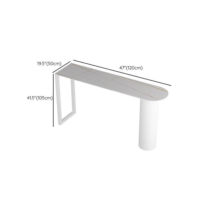 Weißer Zähler Weintisch Doppelte Sockel Pub Height Esstisch