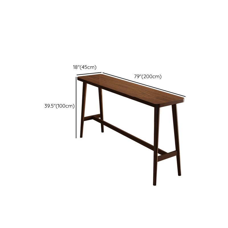 Eigentijdse stijl rechthoek vaste houten barkruktafel voor woonkamer