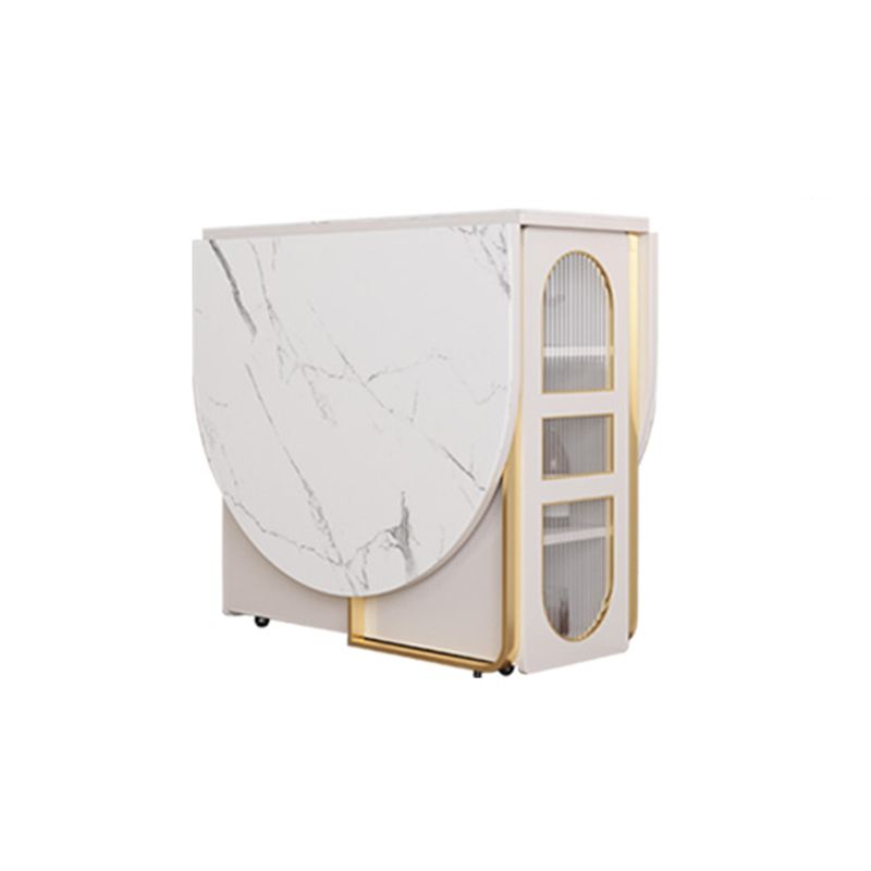 Contemporary Style Oval Dining Table Drop-Leaf Furniture ,15"L x 31.5"W x 29.5"H Clearhalo ' dining_table' 'Dining Tables & Seating' 'Dining Tables' 'furn' 'furn_dining_table' 'Furniture' 'furniture_dining_table' 'Kitchen & Dining Furniture' 'kitchen&dining_furn' 'kitchen' 'kitchen_dining_table' 1200x1200_5d832ca0-2dbf-4477-a4ee-c1a769fa069f