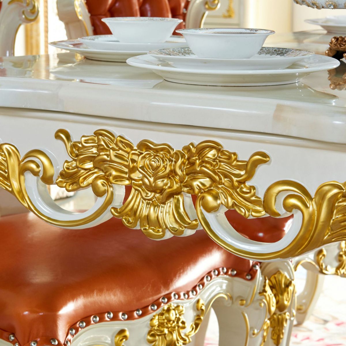 Luxury Style Scratch Resistant Table 4 Legs Base Rectangle Marble Table for Home Clearhalo ' dining_table' 'Dining Tables & Seating' 'Dining Tables' 'furn' 'furn_dining_table' 'Furniture' 'furniture_dining_table' 'Kitchen & Dining Furniture' 'kitchen&dining_furn' 'kitchen' 'kitchen_dining_table' 1200x1200_65692597-f847-4243-a528-4dfa19f159a8