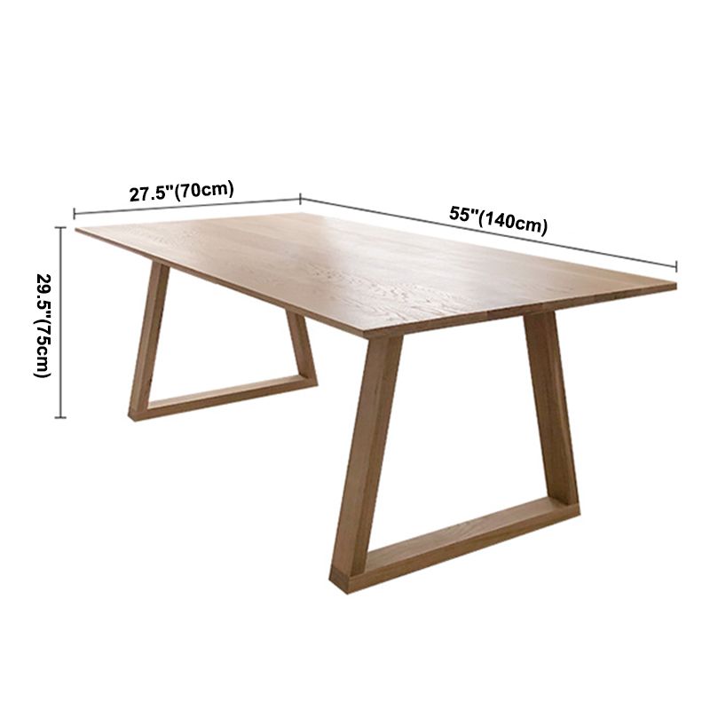 Glam Khaki Solid Wood Dining Table Rectangle Kitchen Dining Table with Double Pedestal Bases Clearhalo ' dining_table' 'Dining Tables & Seating' 'Dining Tables' 'furn' 'furn_dining_table' 'Furniture' 'furniture_dining_table' 'Kitchen & Dining Furniture' 'kitchen&dining_furn' 'kitchen' 'kitchen_dining_table' 1200x1200_6b6c47d4-1a8b-45eb-80ec-c441d34b0343