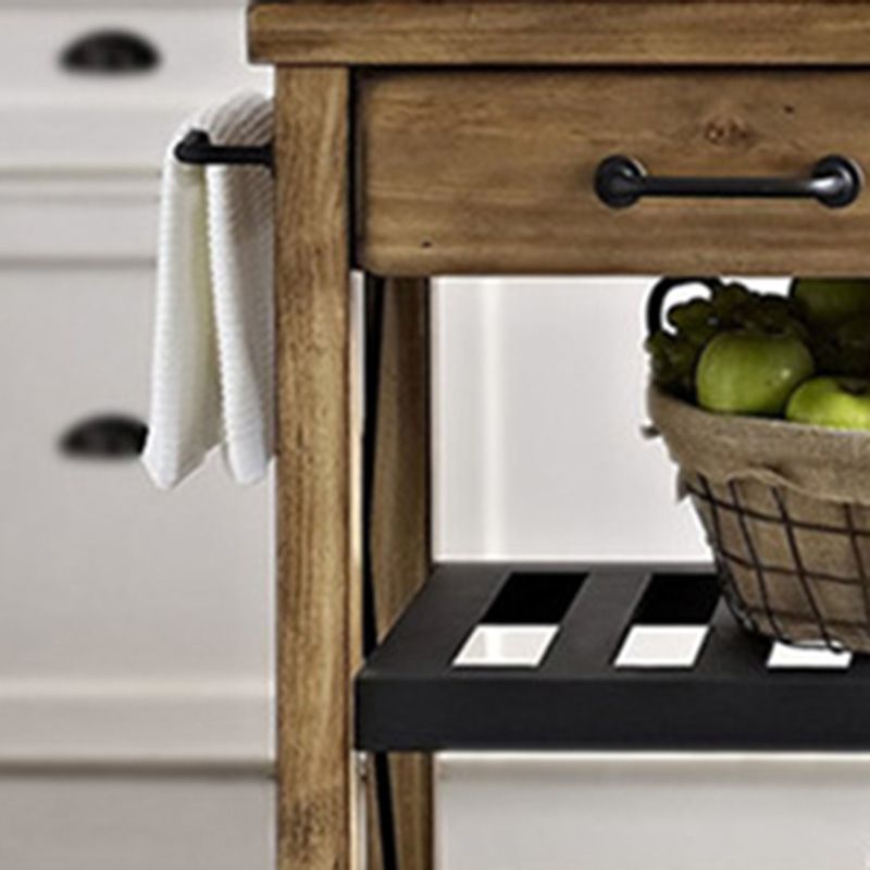 Carrello da cucina rotolante in stile moderno carrello da cucina in legno massiccio con cassetto