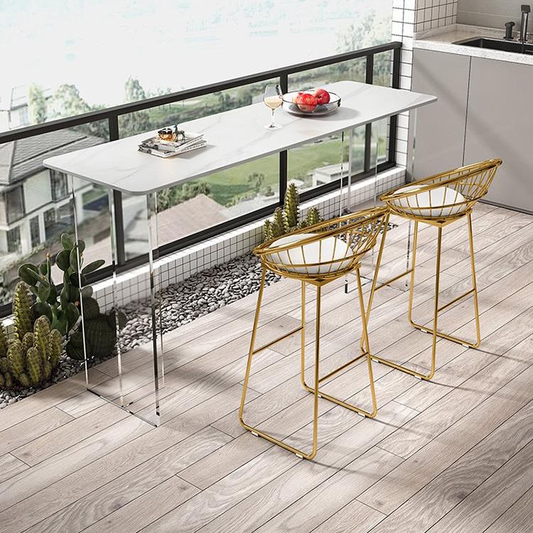 Gesinterde steen dubbele voetstuk rechthoekig balktafel voor keuken eetkamer