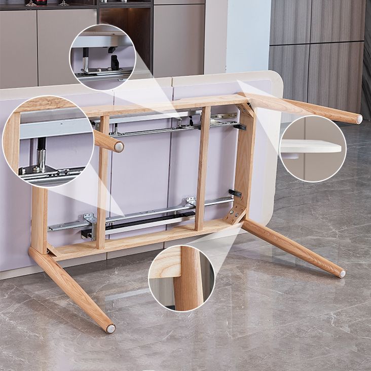 Mid-Century Rectangle White Table Sintered Stone Extendable Dining Table for Kitchen Clearhalo ' dining_table' 'Dining Tables & Seating' 'Dining Tables' 'furn' 'furn_dining_table' 'Furniture' 'furniture_dining_table' 'Kitchen & Dining Furniture' 'kitchen&dining_furn' 'kitchen' 'kitchen_dining_table' 1200x1200_73d9dad3-592f-4e29-a6ed-1eb0474debaa