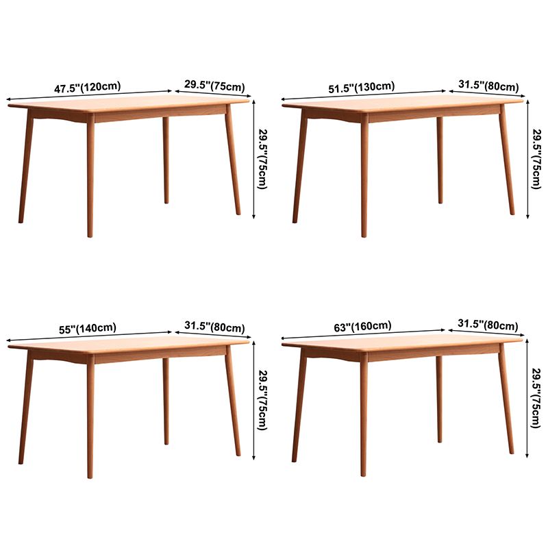 Modern Style Cherry Wooden Dining Table 4 Legs Solid Wood Table for Home Clearhalo ' dining_table' 'Dining Tables & Seating' 'Dining Tables' 'furn' 'furn_dining_table' 'Furniture' 'furniture_dining_table' 'Kitchen & Dining Furniture' 'kitchen&dining_furn' 'kitchen' 'kitchen_dining_table' 1200x1200_7746337b-3e12-4efe-933e-7790158001ad