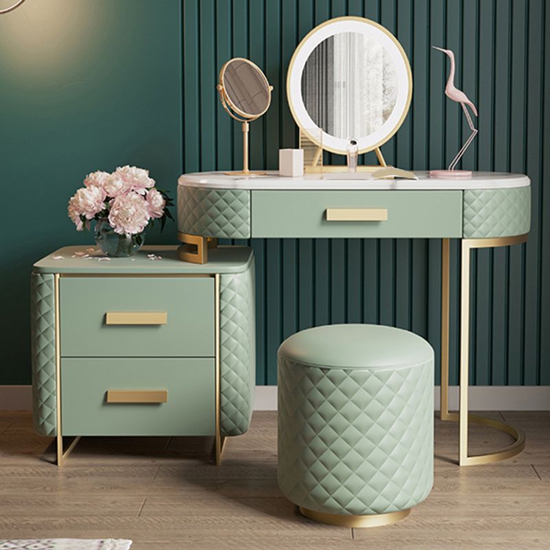 3 Storage Drawers Vanity Set Luxurious Mirrored Make-up Vanity