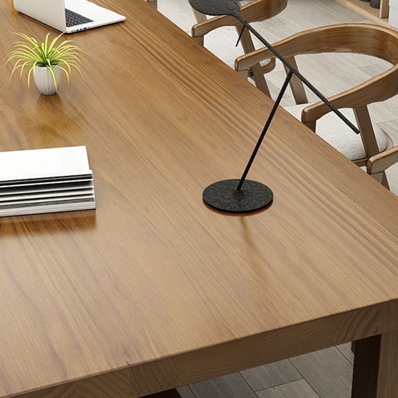 Solid Wood Rectangular Office Desk Industrial 29.53" Tall Writing Desk Clearhalo 'furn' 'furn_office_desk' 'Furniture' 'Office Desks' 'Office Furniture' 'office_desk' 1200x1200_7f2d09ec-6f0f-4f8f-9ac7-96c0331cf223