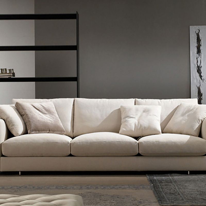 Modern Fabric Square Arm Sofa Standard Cushions Beige 4 Legs Sofa Clearhalo 'furn' 'furn_sofas' 'Furniture' 'furniture_sofas' 'kitchen' 'kitchen_sofas' 'Living Room Furniture' 'Sofa' 'sofas' 1200x1200_8033ec57-c547-449b-a499-0c0dba9ac5c2