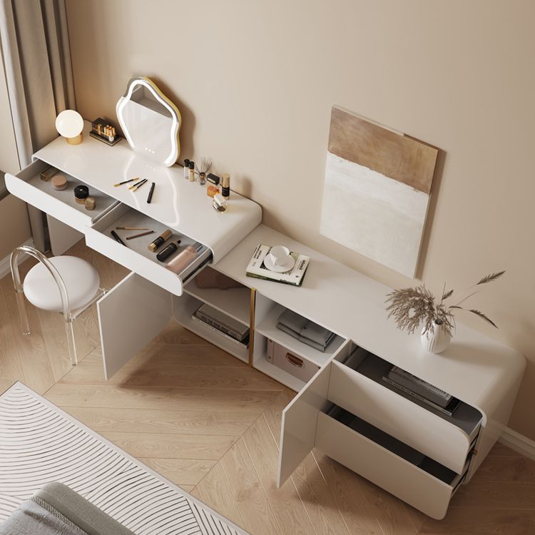 Scandinavian Solid Wood Vanity Dressing Table with Mirror and Stool for Bedroom Clearhalo 'Bedroom Furniture' 'furn' 'furn_makeup_vanities' 'Furniture' 'Makeup Vanities' 'makeup_vanities' 1200x1200_843f248d-35e3-470f-8c62-9ccb48d70afe