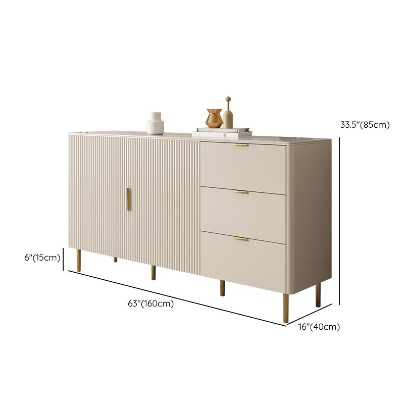 Tavolo da sideboard beige con cassetti glam pranzo server per sala da pranzo