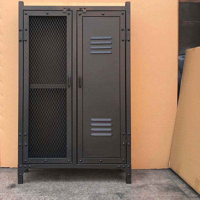 Stile industriale 39,4 "torace alto 2 - mobile accento per ferro in nero