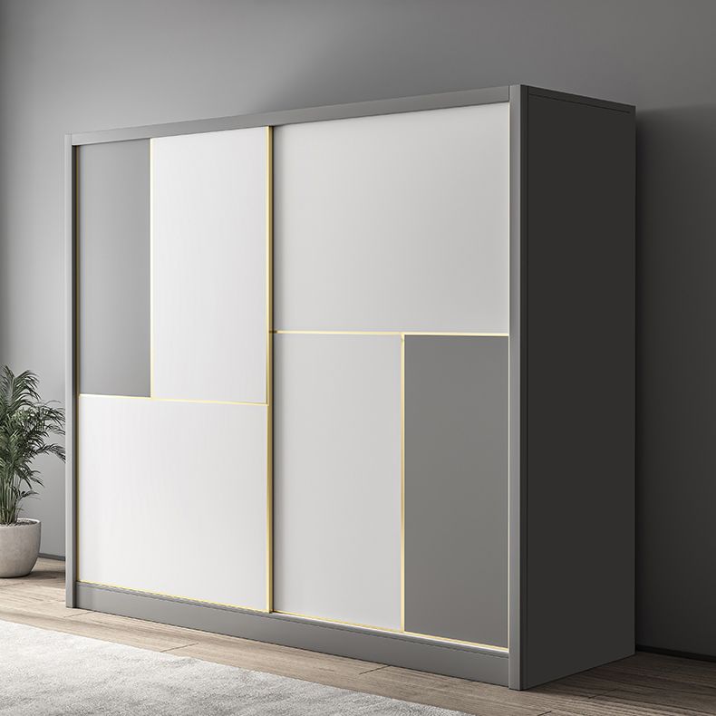 Contemporary Storage Cabinet Sliding Wardrobe Cabinet for Bedroom