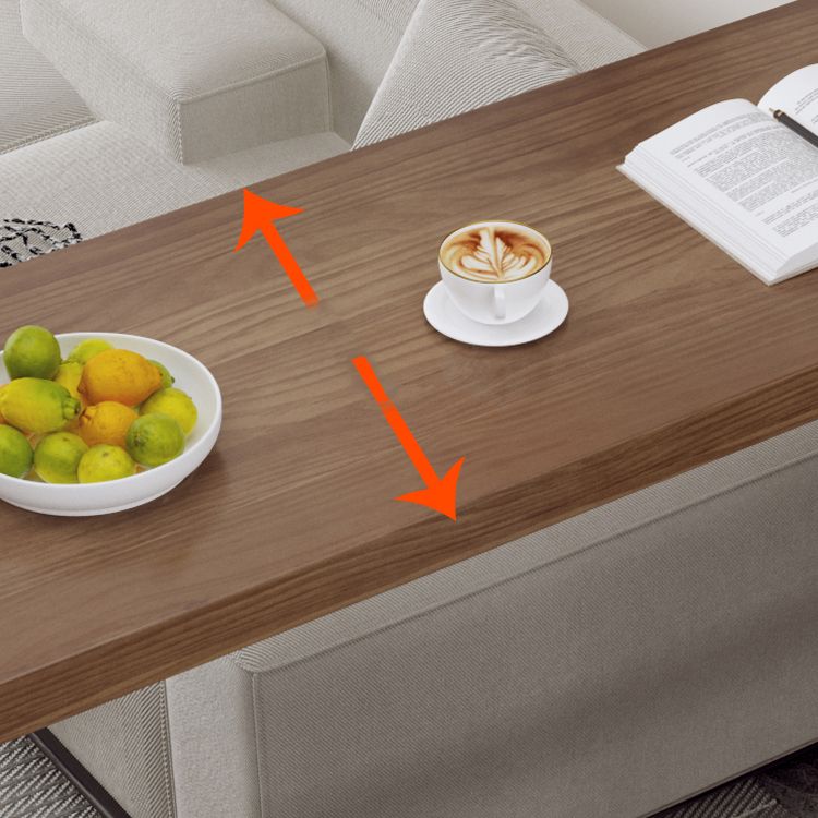 Moderne Holzbistro -Bar Tisch Rechteck Fußstützenstange für Wohnzimmer