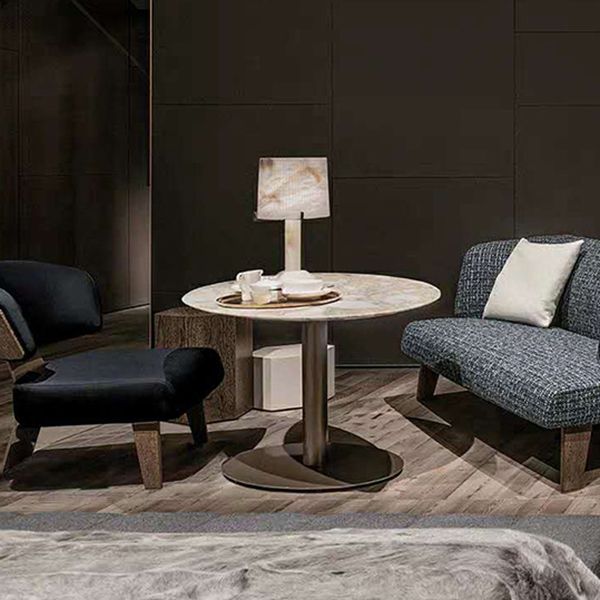 Metal Traditional Luxury Round Table Sintered Stone Table with Pedestal Base Clearhalo ' dining_table' 'Dining Tables & Seating' 'Dining Tables' 'furn' 'furn_dining_table' 'Furniture' 'furniture_dining_table' 'Kitchen & Dining Furniture' 'kitchen&dining_furn' 'kitchen' 'kitchen_dining_table' 1200x1200_9038d49c-69b3-4485-a211-db981c759cbe