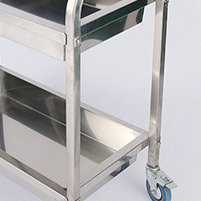 Moderne stijl metalen prep -tafel rechthoekige voorbereidingstabel met casters