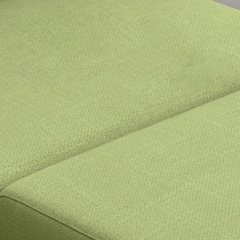 Cushions Armless Convertible Sofa Bed Cotton Blend Seating in Green and Gray