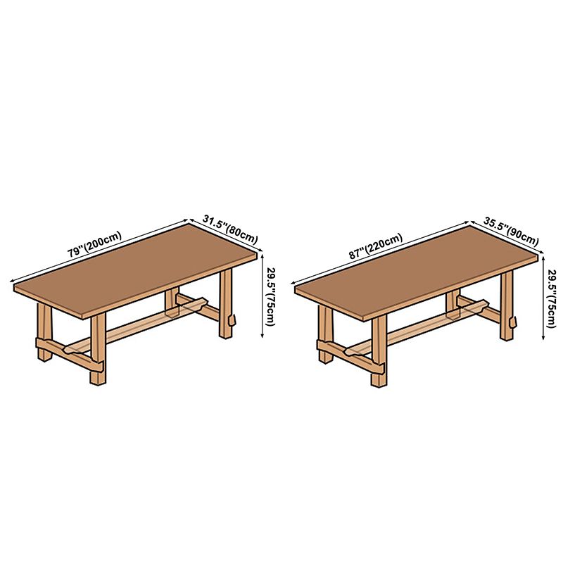 Rectangle Table Dining Table Simplicity Dinner Room Solid Wood Table with 4 Legs Base Clearhalo ' dining_table' 'Dining Tables & Seating' 'Dining Tables' 'furn' 'furn_dining_table' 'Furniture' 'furniture_dining_table' 'Kitchen & Dining Furniture' 'kitchen&dining_furn' 'kitchen' 'kitchen_dining_table' 1200x1200_9c1bcd74-24b2-4522-8630-9b265b24b3b8