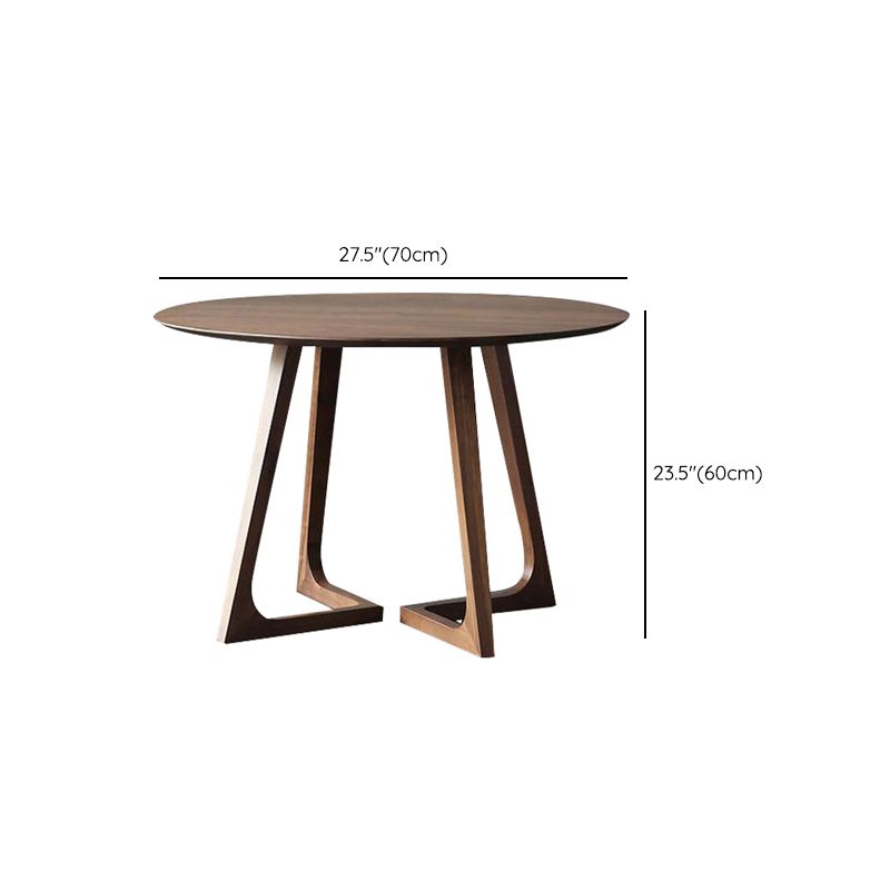 Ronde eigentijdse bruine massief houten salontafel voor slaapkamer