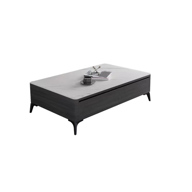 Table basse moderne rectangle moderne 4 jambes table basse simple avec 4 tiroirs
