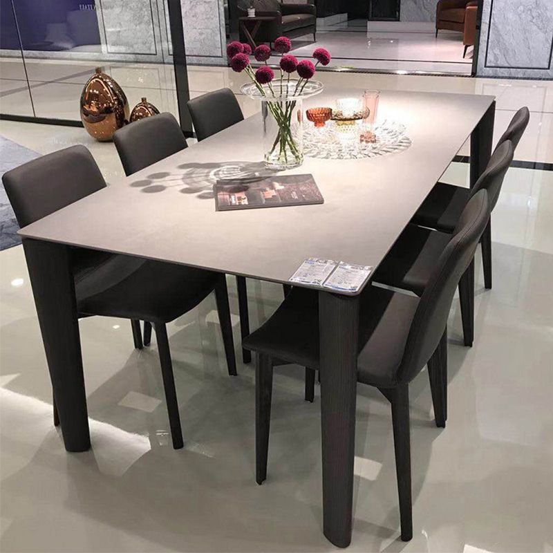 Rectangle Dining Table Simple Dinner Room Simple Table with 4 Wood Legs Base Clearhalo ' dining_table' 'Dining Tables & Seating' 'Dining Tables' 'furn' 'furn_dining_table' 'Furniture' 'furniture_dining_table' 'Kitchen & Dining Furniture' 'kitchen&dining_furn' 'kitchen' 'kitchen_dining_table' 1200x1200_9fe6e0f7-28a7-4316-9427-a6011b97ffed