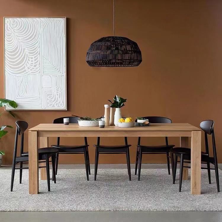 Simplicity Rectangle Dining Table Pine Solid Wood Table with 4 Legs for Dining Room Clearhalo ' dining_table' 'Dining Tables & Seating' 'Dining Tables' 'furn' 'furn_dining_table' 'Furniture' 'furniture_dining_table' 'Kitchen & Dining Furniture' 'kitchen&dining_furn' 'kitchen' 'kitchen_dining_table' 1200x1200_a2b63562-364a-44aa-b96e-a4f476fa8812