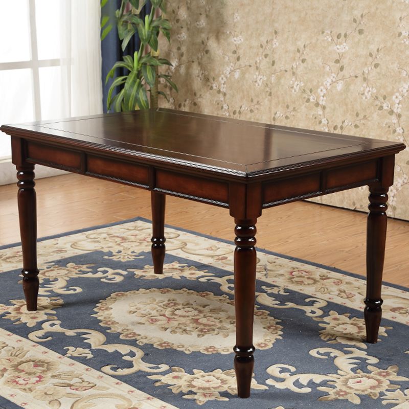 Silla de comedor y mesa de 7 piezas juego de comedor de madera maciza